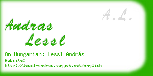andras lessl business card